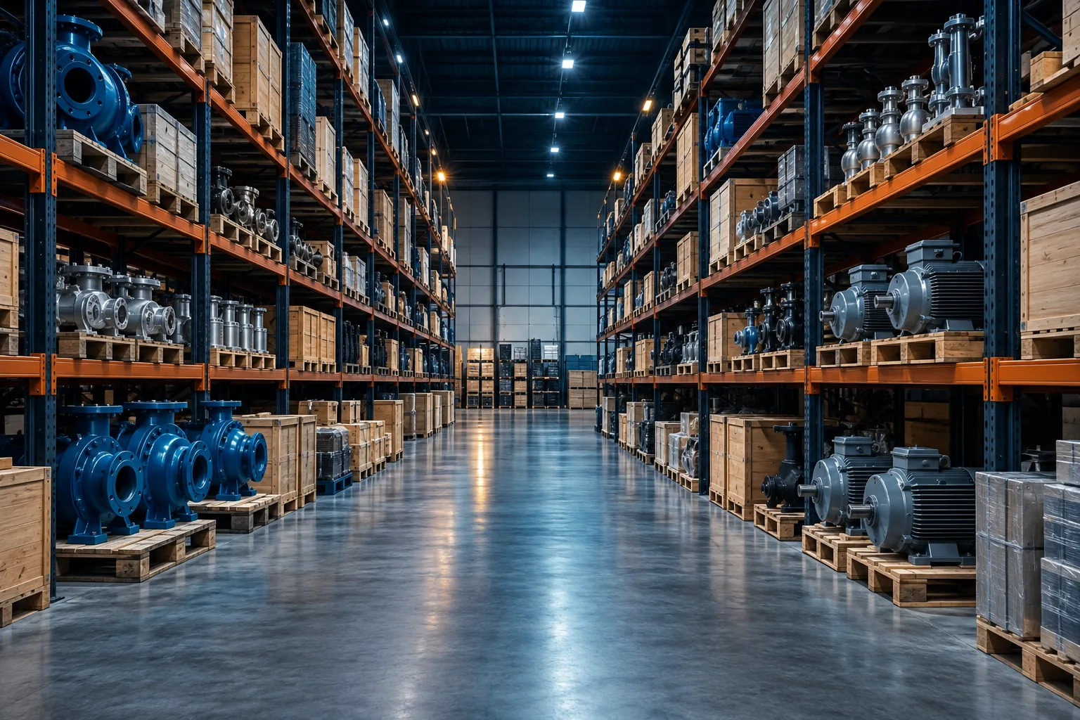 Industrial equipment prepared for supply coordination
